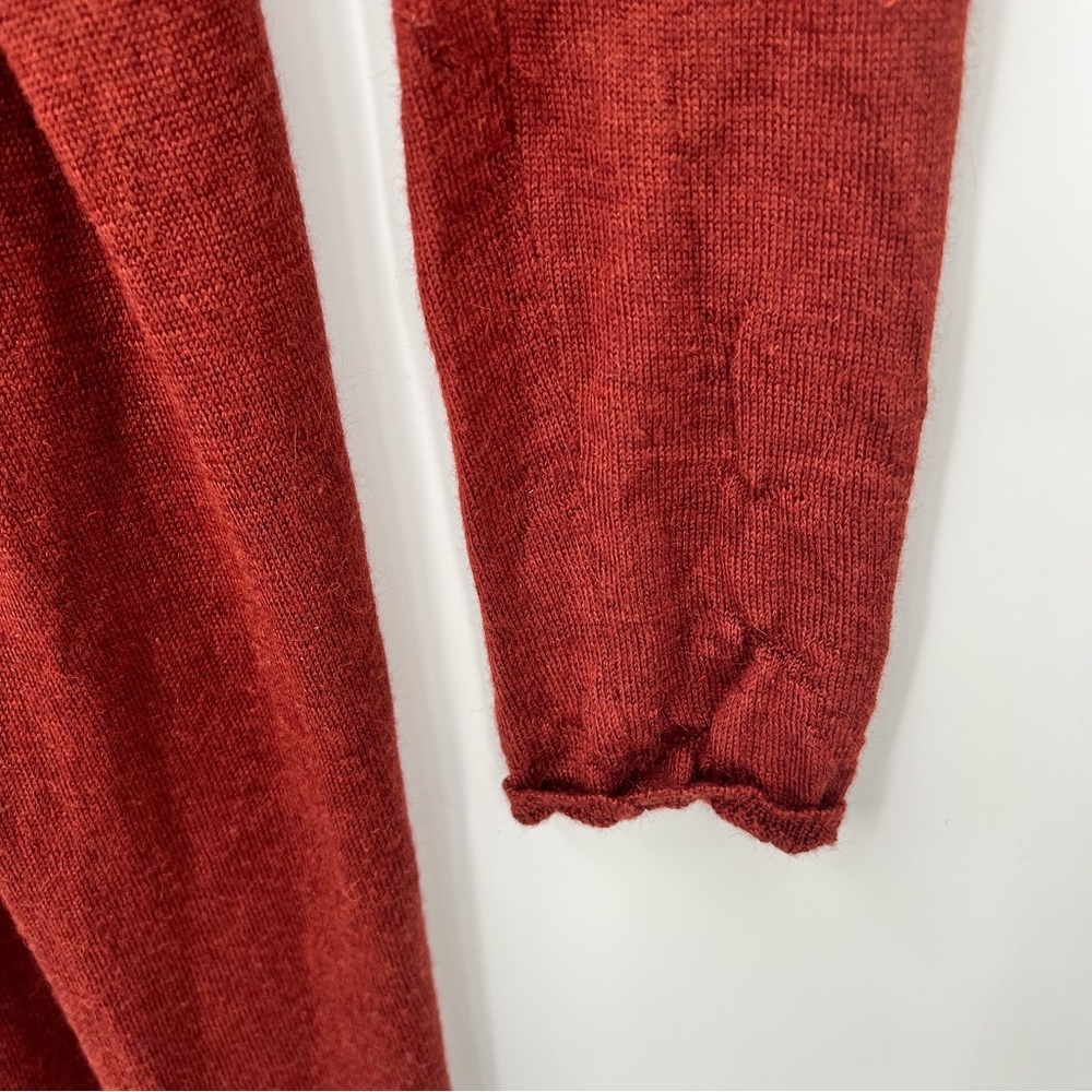 Peruvian Connection Women's Rust Long-Sleeve Wrap Dress - Picture 5 of 9
